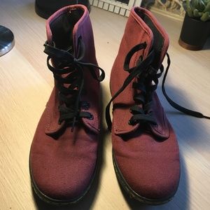 Maroon Doc Marten's Ankle Bootie, Women's Like New
